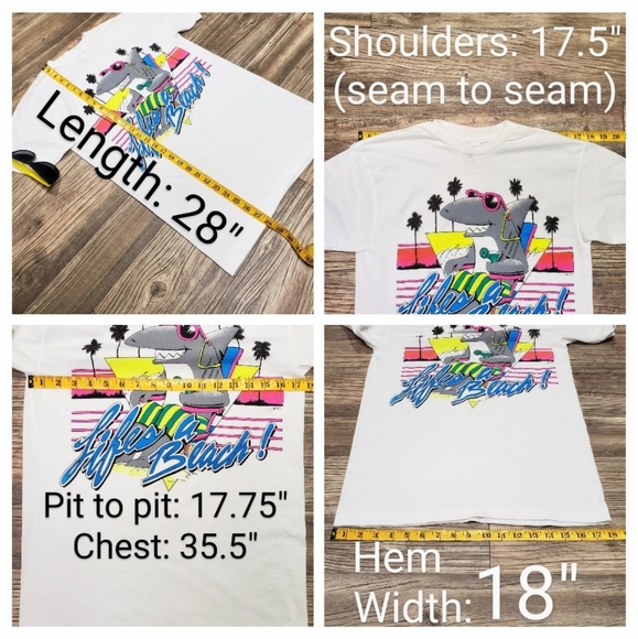 SSI Life's A Beach T-Shirt Vintage 90s Deadstock NWOT Med Shades Included - Picture 12 of 12